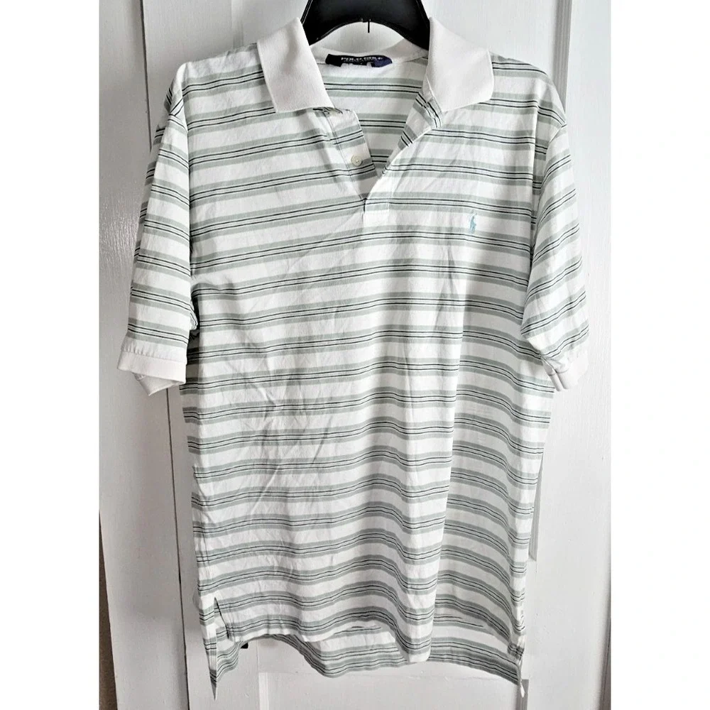 POLO GOLF RALPH LAUREN 100% pima cotton men Sz M polo shirt‎ striped